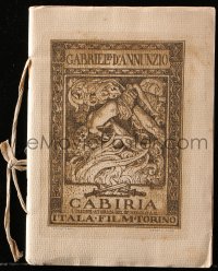 8z108 CABIRIA Italian souvenir program book 1920 Achille Mauzan cover art, printed in German, rare!