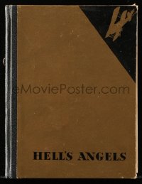 8z107 HELL'S ANGELS group of 2 souvenir program books 1930 Howard Hughes, hardcover & softcover, rare!