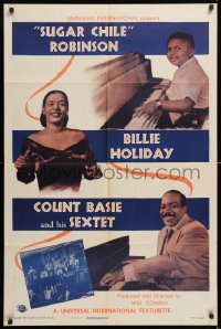 8z171 SUGAR CHILE ROBINSON, BILLIE HOLIDAY, COUNT BASIE & HIS SEXTET 1sh 1951 jazz, ultra rare!