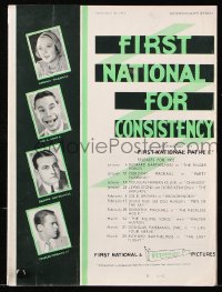 8z137 FIRST NATIONAL PICTURES 8-page English trade ad 1931 upcoming Warner Bros. releases, rare!