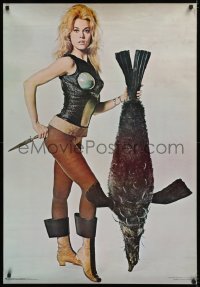 9a078 BARBARELLA 29x43 commercial poster 1968 Fonda & pengfish, recalled for legal problems!