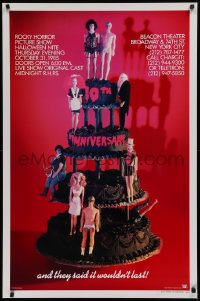9a059 ROCKY HORROR PICTURE SHOW 1sh R1985 10th anniversary, Barbie Dolls on cake image, recalled!