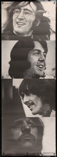 9a011 BEATLES 29x81 Japanese music poster 1970s great portraits of George, Paul, Ringo and John!