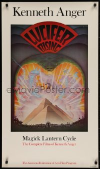 9a105 MAGICK LANTERN CYCLE 21x36 film festival poster 1978 Wood & Silver art, Lucifer Rising, rare!