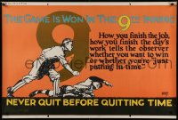 9a073 MATHER & COMPANY 28x42 motivational poster 1923 The Game Is Won In The 9th Inning, baseball!