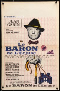 9b229 BARON OF THE LOCKS Belgian 1960 Delannoy's Le Baron de l'ecluse, Jean Gabin & different art!