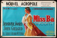 9b230 BARRETTS OF WIMPOLE STREET Belgian 1957 art of pretty Jennifer Jones as Elizabeth Browning!