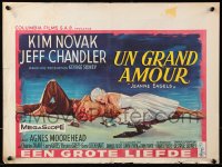 9b275 JEANNE EAGELS Belgian 1957 different romantic artwork of Kim Novak & Jeff Chandler!
