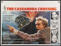 9b190 CASSANDRA CROSSING British quad 1977 Sophia Loren, Richard Harris, cool quarantined train artwork!