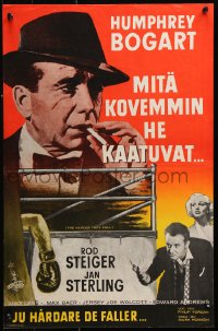 9b038 HARDER THEY FALL Finnish 1956 Humphrey Bogart, Steiger, completely different & ultra-rare!