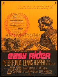 9b636 EASY RIDER French 23x31 R1980s Peter Fonda, motorcycle biker classic directed by Dennis Hopper