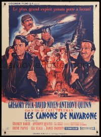 9b645 GUNS OF NAVARONE style C French 23x32 1961 Gregory Peck, David Niven & Anthony Quinn by Mascii!