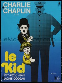 9b655 KID French 23x31 R1970s different Leo Kouper artwork of Charlie Chaplin & Jackie Coogan!