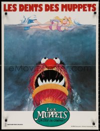 9b672 MUPPETS GO HOLLYWOOD Jaws parody style French 23x31 1980 Jim Henson, completely different!