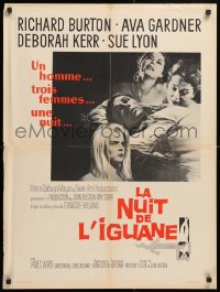 9b678 NIGHT OF THE IGUANA French 24x32 1964 Richard Burton, Ava Gardner, Kerr, sexy Sue Lyon!