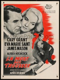 9b679 NORTH BY NORTHWEST French 24x32 1959 Cary Grant, Saint, Hitchcock classic, different image!