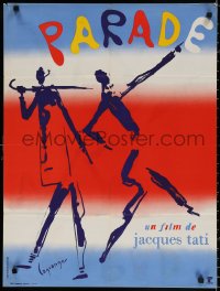 9b684 PARADE French 23x30 1974 Jacques Tati, cool surreal art by Lagrange & Roger Boumendil!