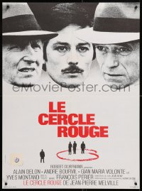 9b686 RED CIRCLE French 22x30 1970 Jean-Pierre Melville's Le Cercle Rouge, Delon, Ferracci art!