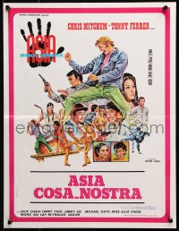 9b723 COSA NOSTRA ASIA French 16x21 1975 Christopher Mitchum, Robert Mitchum's real life son!