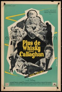 9b760 PLUS DE WHISKY POUR CALLAGHAN French 16x24 1955 Marti art, Tony Wright & Magali de Vendeuil!