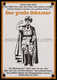 9b065 GREAT DICTATOR German 12x19 R1972 Charlie Chaplin directs and stars, wacky WWII comedy!