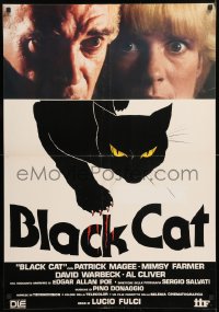 9b783 BLACK CAT Italian 1sh 1980 Lucio Fulci's Il Gatto Nero, cool feline horror art!