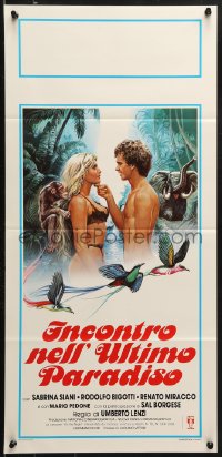 9b792 ADVENTURES IN LOST PARADISE Italian locandina 1982 Umberto Lenzi, art of near-naked jungle lovers!