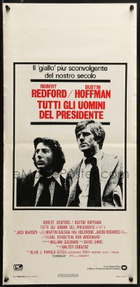 9b793 ALL THE PRESIDENT'S MEN Italian locandina 1976 Hoffman & Redford as Woodward & Bernstein!
