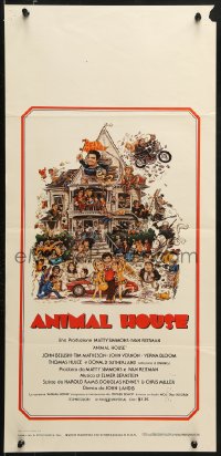 9b794 ANIMAL HOUSE Italian locandina 1979 John Belushi, Landis classic, art by Rick Meyerowitz!