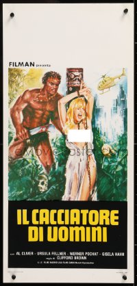 9b823 DEVIL HUNTER Italian locandina 1981 Jess Franco, Devil worshipers with kidnapped model!