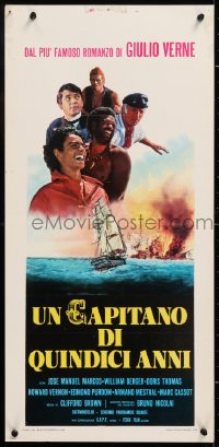 9b836 FIFTEEN YEAR OLD CAPTAIN Italian locandina 1974 Jess Franco's Un Capitan de Quince Anos!