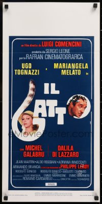 9b851 IL GATTO Italian locandina 1978 Luigi Comencini, Ugo Tognazzi, Mariangela Melato, art of house-cat!