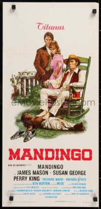 9b871 MANDINGO Italian locandina 1975 different Ciriello art of racist James Mason, George & King!