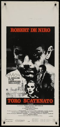 9b886 RAGING BULL Italian locandina 1981 Martin Scorsese, Kunio Hagio art of boxer Robert De Niro!