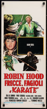 9b890 ROBIN HOOD FRECCE, FAGIOLI E KARATE Italian locandina 1976 kung fu & swashbucklers!