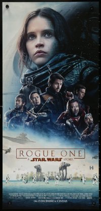 9b891 ROGUE ONE advance Italian locandina 2016 A Star Wars Story, Felicity Jones, cast montage!