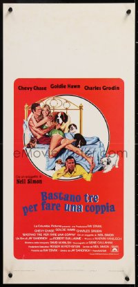 9b898 SEEMS LIKE OLD TIMES Italian locandina 1981 Tanenbaum art of Chevy Chase, Goldie Hawn & Charles Grodin