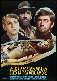 9b924 BLOOD FROM THE MUMMY'S TOMB Italian 26x38 pbusta 1974 Hammer, cast over sexy woman in sarcophagus!