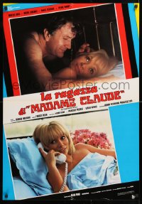 9b939 PINK TELEPHONE Italian 26x37 pbusta 1976 sexy Mireille Darc in bed and on phone!