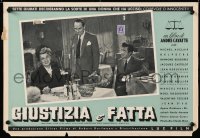 9b976 JUSTICE IS DONE Italian 14x20 pbusta 1951 Andre Cayatte's Justice est faite, different!