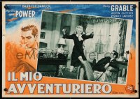 9b997 YANK IN THE R.A.F. Italian 14x19 pbusta 1948 art and image of Tyrone Power & Betty Grable!