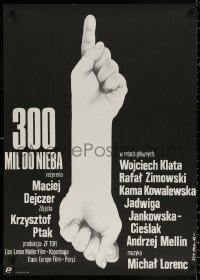 9b117 300 MILES TO HEAVEN Polish 26x37 1989 Maciej Dejczer's 300 mil do nieba, strange Erol art!