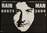 9b134 RAIN MAN Polish 26x37 1990 Erol art of autistic Dustin Hoffman, directed by Barry Levinson!