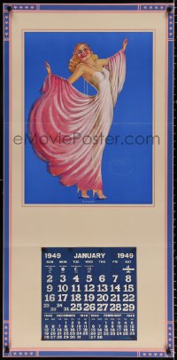 9c016 CALENDAR SAMPLE calendar sample 1949 Get Up and Dance, wonderful art of gorgeous dancer!