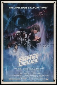 9c583 EMPIRE STRIKES BACK studio style 1sh 1980 classic Gone With The Wind style art by Roger Kastel