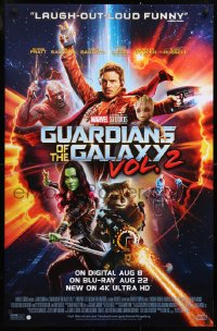 9c091 GUARDIANS OF THE GALAXY VOL. 2 26x40 video poster 2017 Chris Pratt, Saldana, cast image!