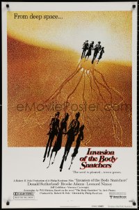 9c666 INVASION OF THE BODY SNATCHERS advance 1sh 1978 Philip Kaufman sci-fi, read the Dell book!