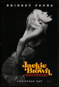 9c675 JACKIE BROWN teaser 1sh 1997 Quentin Tarantino, profile portrait of sexy Bridget Fonda!
