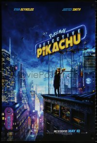 9c793 POKEMON: DETECTIVE PIKACHU teaser DS 1sh 2019 May 10 style, Reynolds as the voice of Pikachu!