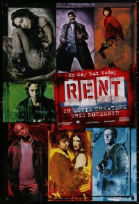 9c815 RENT teaser DS 1sh 2005 Anthony Rapp, Adam Pascal, Rosario Dawson, from Broadway musical!